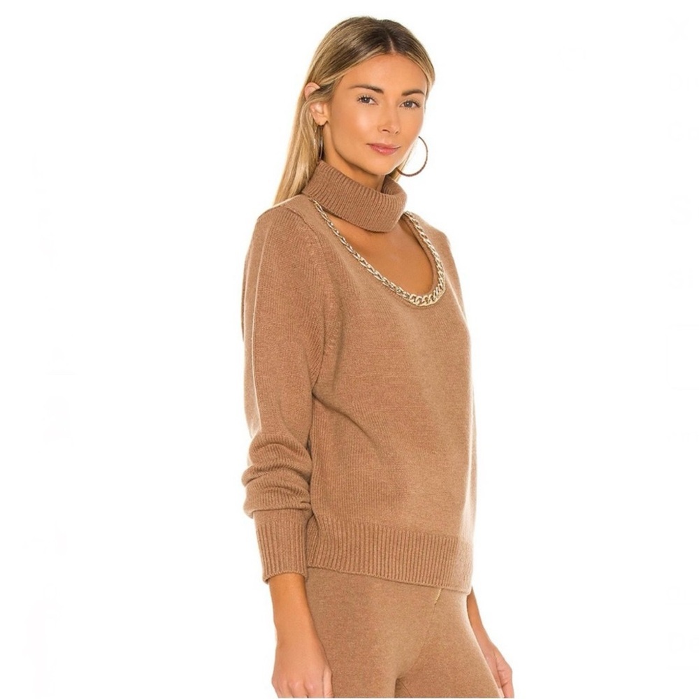 NEW DIVINE HERITAGE REVOLVE BROWN WOOL TURTLENECK SWEATER - Picture 4 of 8